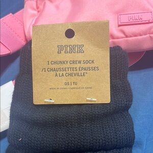 Pink Chunky Crew Sock